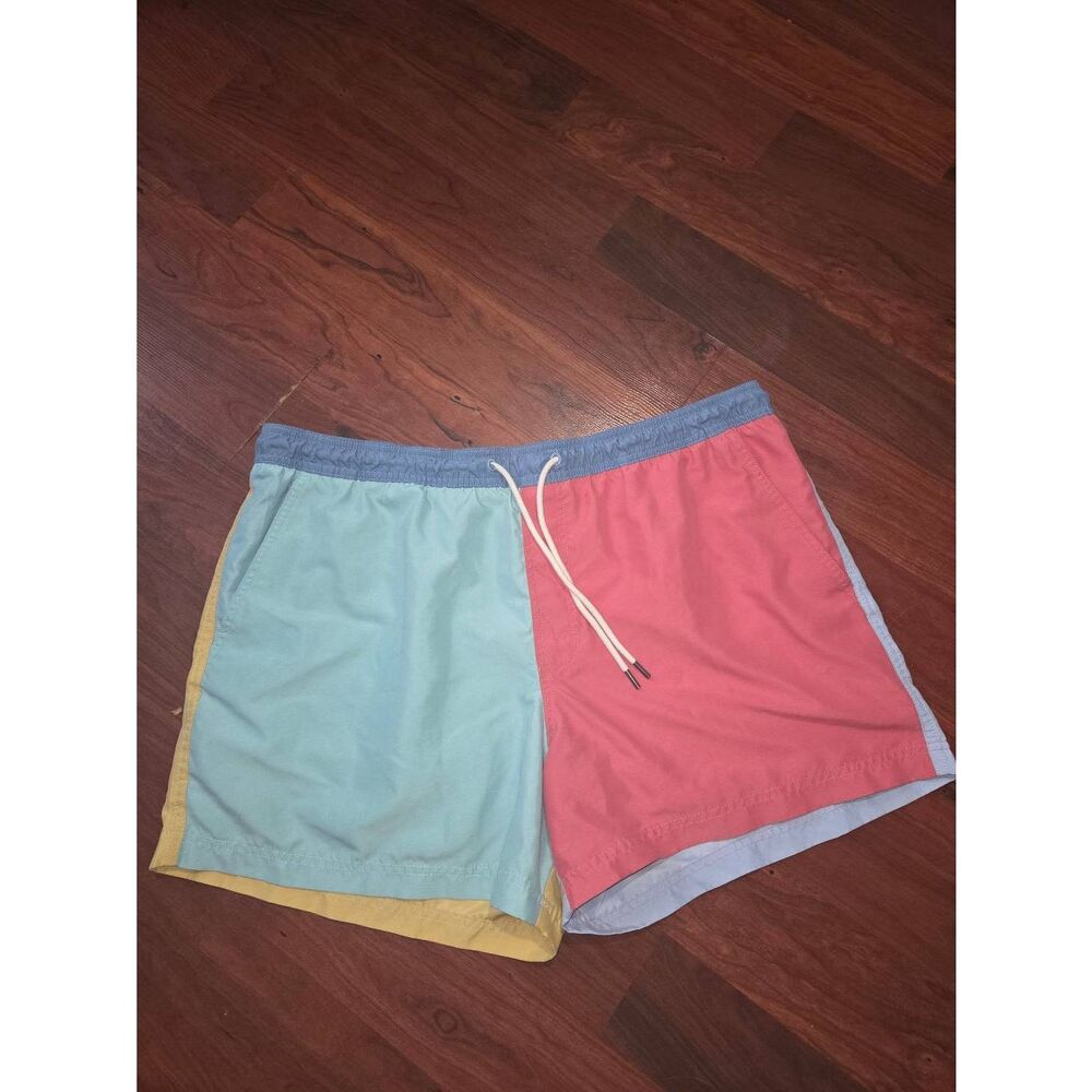American Eagle Color Block Swim Trunks